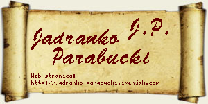 Jadranko Parabucki vizit kartica